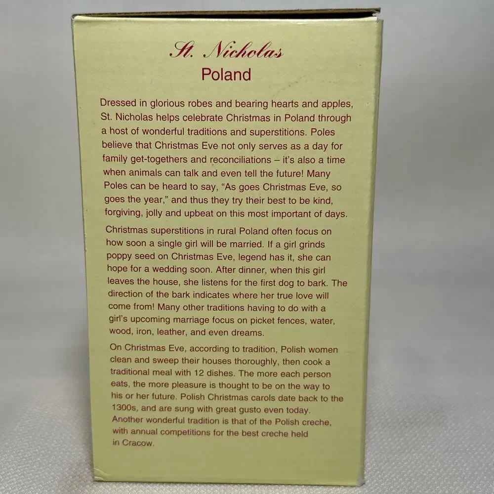 NIB International Santa Claus Collection St. Nicholas Poland 5” Vintage